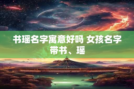 书瑶名字寓意好吗 女孩名字带书、瑶