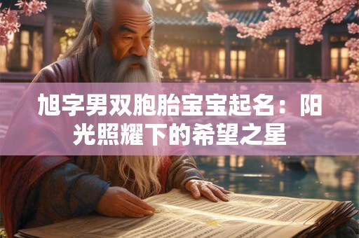 旭字男双胞胎宝宝起名：阳光照耀下的希望之星