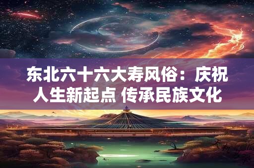 东北六十六大寿风俗：庆祝人生新起点 传承民族文化