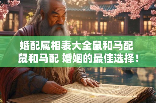 婚配属相表大全鼠和马配 鼠和马配 婚姻的最佳选择！