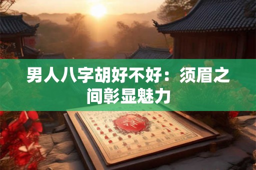 男人八字胡好不好：须眉之间彰显魅力