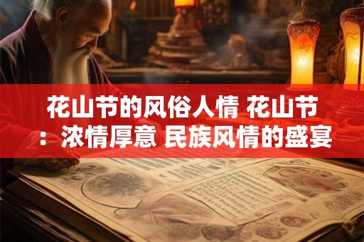 花山节的风俗人情 花山节：浓情厚意 民族风情的盛宴