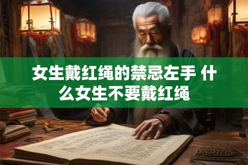 女生戴红绳的禁忌左手 什么女生不要戴红绳