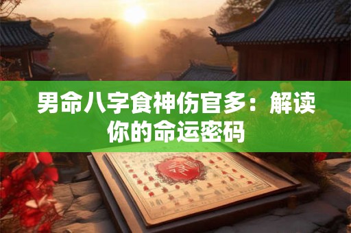 男命八字食神伤官多：解读你的命运密码