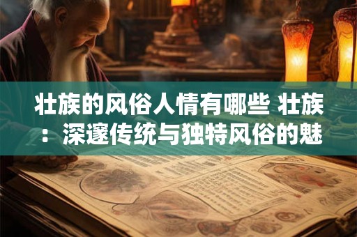 壮族的风俗人情有哪些 壮族：深邃传统与独特风俗的魅力展示