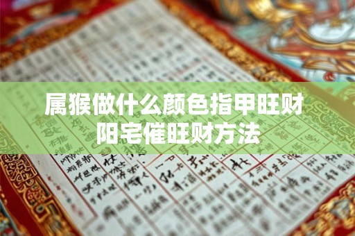 属猴做什么颜色指甲旺财 阳宅催旺财方法
