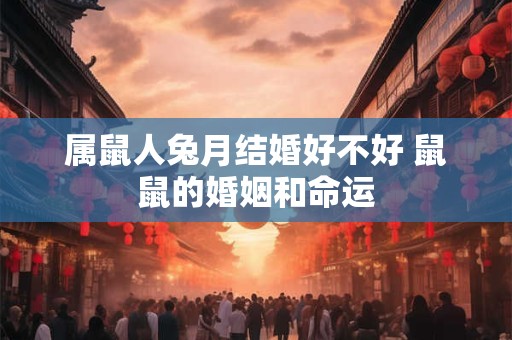 属鼠人兔月结婚好不好 鼠鼠的婚姻和命运