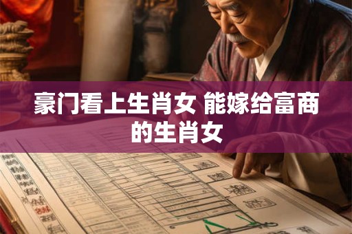 豪门看上生肖女 能嫁给富商的生肖女