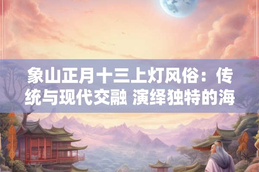 象山正月十三上灯风俗：传统与现代交融 演绎独特的海洋文化