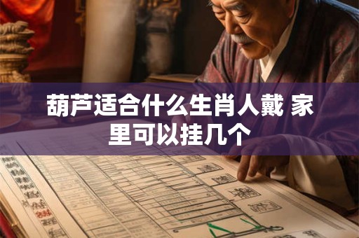 葫芦适合什么生肖人戴 家里可以挂几个