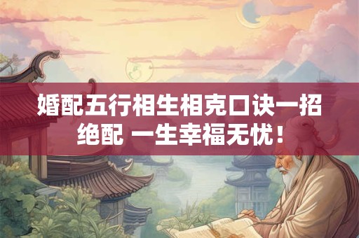 婚配五行相生相克口诀一招绝配 一生幸福无忧！