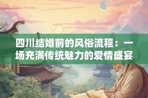 四川结婚前的风俗流程：一场充满传统魅力的爱情盛宴
