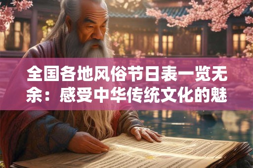 全国各地风俗节日表一览无余：感受中华传统文化的魅力！