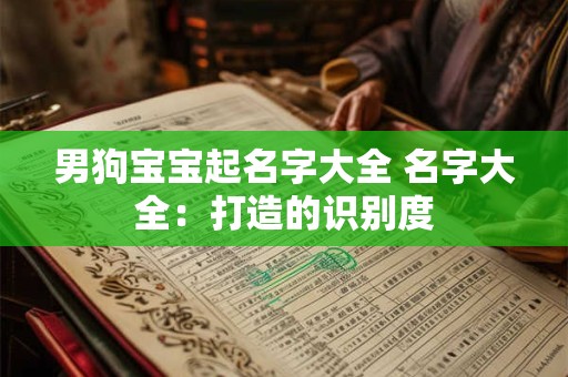 男狗宝宝起名字大全 名字大全：打造的识别度