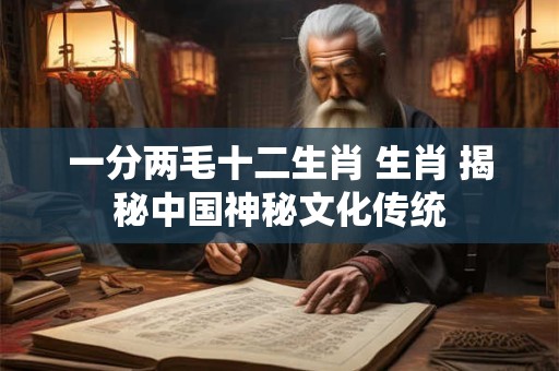 一分两毛十二生肖 生肖 揭秘中国神秘文化传统