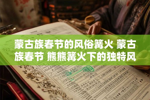蒙古族春节的风俗篝火 蒙古族春节 熊熊篝火下的独特风俗