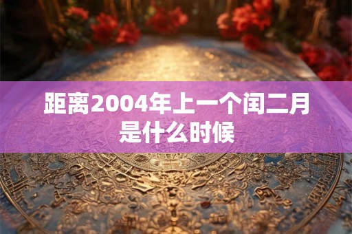 距离2004年上一个闰二月是什么时候