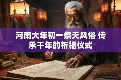 河南大年初一祭天风俗 传承千年的祈福仪式