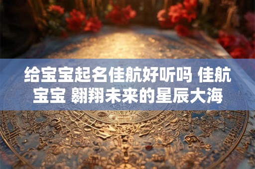 给宝宝起名佳航好听吗 佳航宝宝 翱翔未来的星辰大海