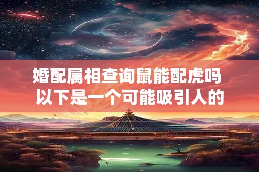 婚配属相查询鼠能配虎吗 以下是一个可能吸引人的