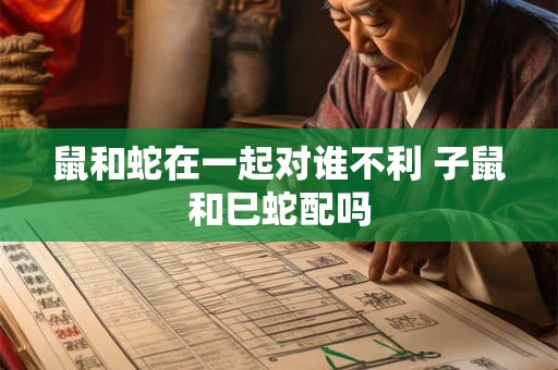鼠和蛇在一起对谁不利 子鼠和巳蛇配吗