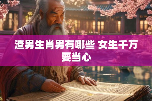 渣男生肖男有哪些 女生千万要当心
