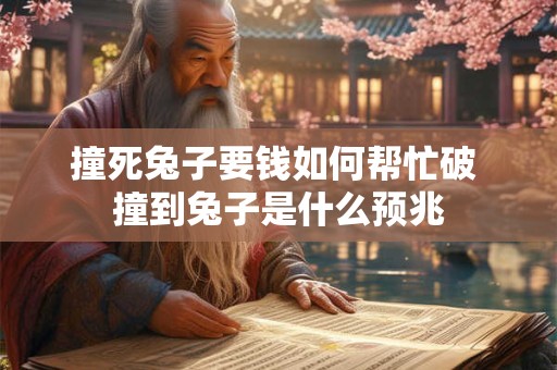 撞死兔子要钱如何帮忙破 撞到兔子是什么预兆