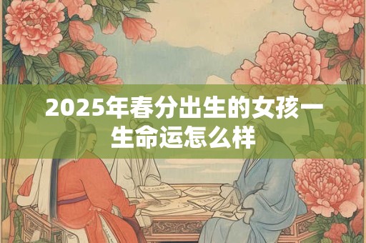 2025年春分出生的女孩一生命运怎么样 2025年春分出生的女孩一生命运怎么样