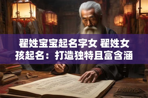 翟姓宝宝起名字女 翟姓女孩起名：打造独特且富含涵义的名字