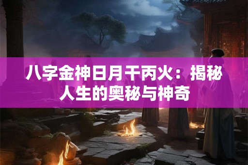八字金神日月干丙火：揭秘人生的奥秘与神奇