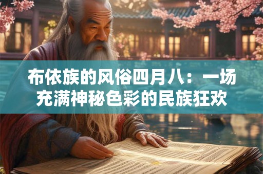 布依族的风俗四月八：一场充满神秘色彩的民族狂欢
