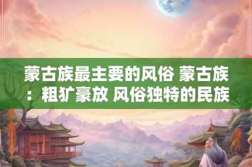 蒙古族最主要的风俗 蒙古族：粗犷豪放 风俗独特的民族