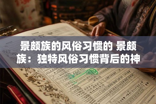 景颇族的风俗习惯的 景颇族：独特风俗习惯背后的神秘传奇