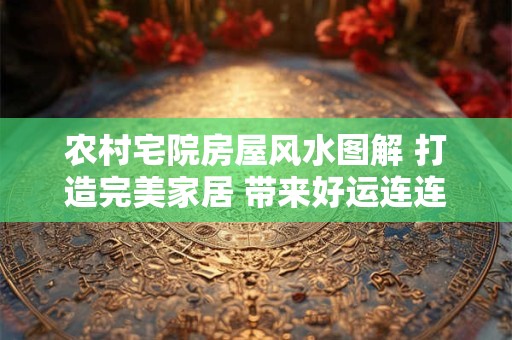 农村宅院房屋风水图解 打造完美家居 带来好运连连！