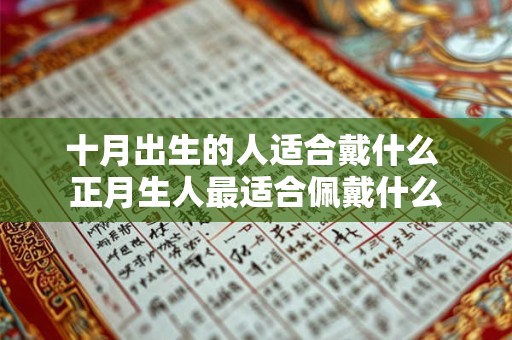 十月出生的人适合戴什么 正月生人最适合佩戴什么