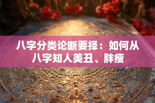 八字分类论断要择：如何从八字知人美丑、胖瘦