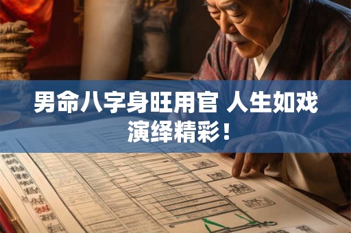 男命八字身旺用官 人生如戏 演绎精彩！