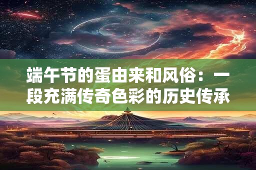 端午节的蛋由来和风俗：一段充满传奇色彩的历史传承