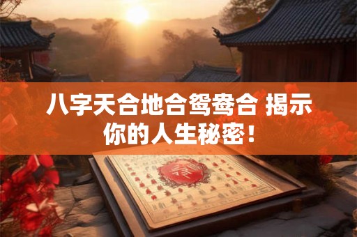 八字天合地合鸳鸯合 揭示你的人生秘密！