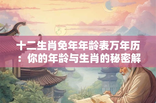 十二生肖免年年龄表万年历：你的年龄与生肖的秘密解读