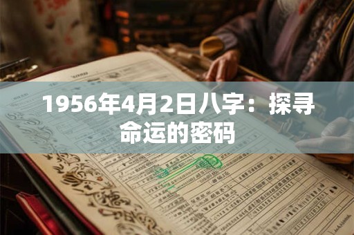 1956年4月2日八字：探寻命运的密码