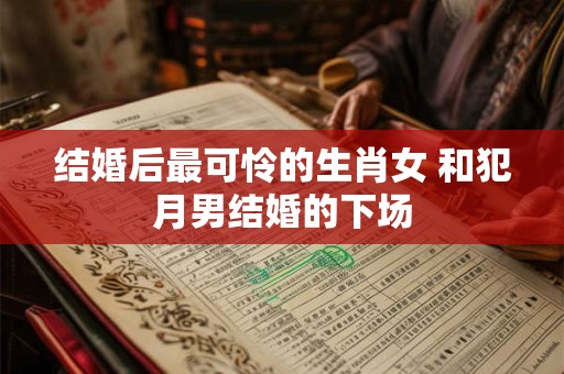 结婚后最可怜的生肖女 和犯月男结婚的下场