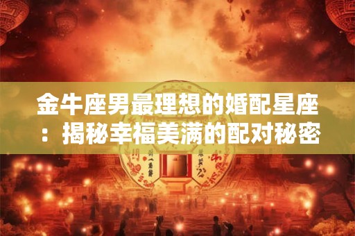 金牛座男最理想的婚配星座：揭秘幸福美满的配对秘密