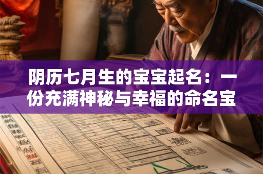 阴历七月生的宝宝起名：一份充满神秘与幸福的命名宝典