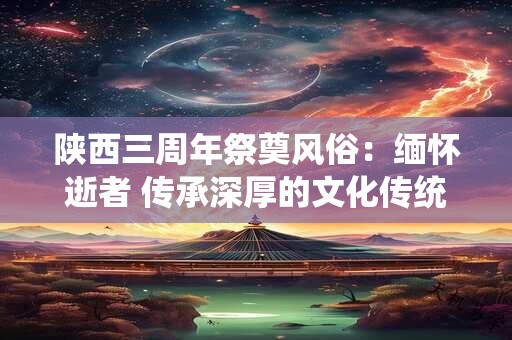 陕西三周年祭奠风俗：缅怀逝者 传承深厚的文化传统