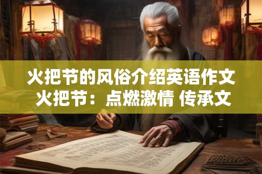 火把节的风俗介绍英语作文 火把节：点燃激情 传承文化