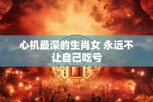 心机最深的生肖女 永远不让自己吃亏
