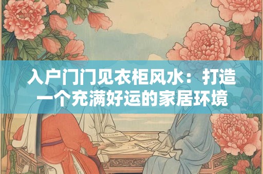入户门门见衣柜风水：打造一个充满好运的家居环境