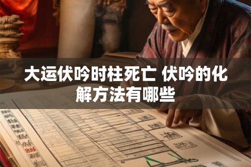 大运伏吟时柱死亡 伏吟的化解方法有哪些