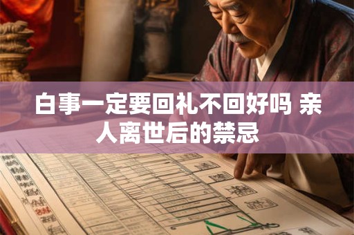 白事一定要回礼不回好吗 亲人离世后的禁忌